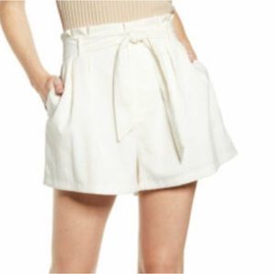 BISHOP + YOUNG Ivory Paper Bag Shorts